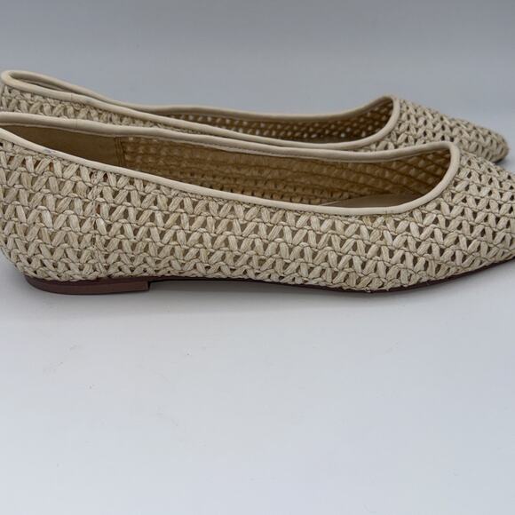 Sam Edelman Wanda Pointed Toe Ivory Woven Flat Womens Size 9M New No Box - Picture 8 of 12